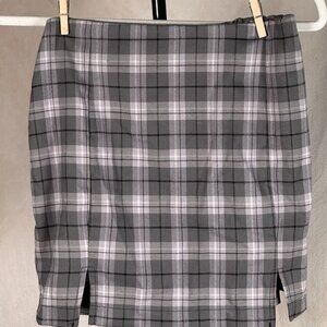 Gray Plaid Mini Skirt Size 3